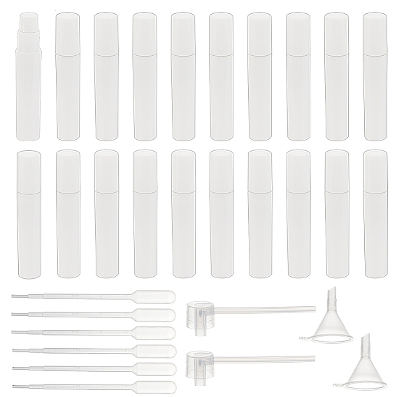 Наборы для распыления духов, в том числе 80шт пластиковый флакон с распылителем духов, 2 воронка из прозрачного пластика, 2пластиковый насос, 6шт пипетки для переноса