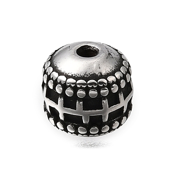 304 из нержавеющей стали бусы, баррель с сеткой