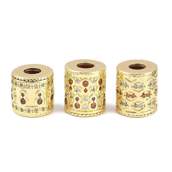 Латунные микро проложить Цирконий Европейский бисером, колонка