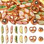 40Pcs Resin Cabochons, Bread