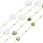 Ion Plating(IP) 304 Stainless Steel Chains, with Glass, with Spool, Unwelded