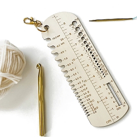 Wooden Knit/Crochet Needle Sizers, Sock Measurement Ruler