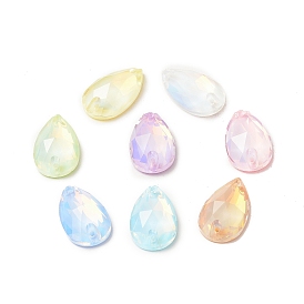 Каплевидная форма с эффектом мокко пришивка стразами, k 5 стеклянный страз, 2-отверстие ссылка, плоская спинка с покрытием, швейные украшения