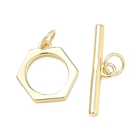 Шестигранные латунные застежки-тоглы, долговечный, стойки покрытие, без свинца и без кадмия