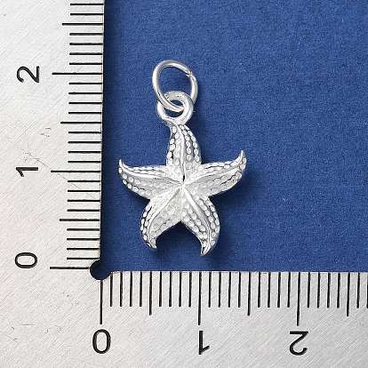 Форма морской звезды/ракушки 925 подвески в виде морских животных из стерлингового серебра, с прыжковых колец
