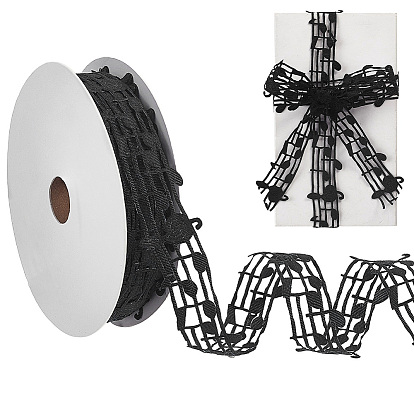 2 ruban polyester en paquet, plat avec motif note de musique