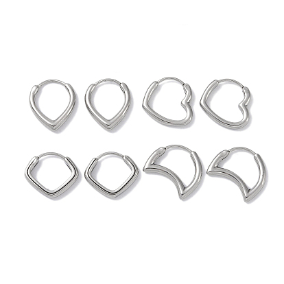 316 серьги-кольца из хирургической нержавеющей стали для женщин, цвет нержавеющей стали