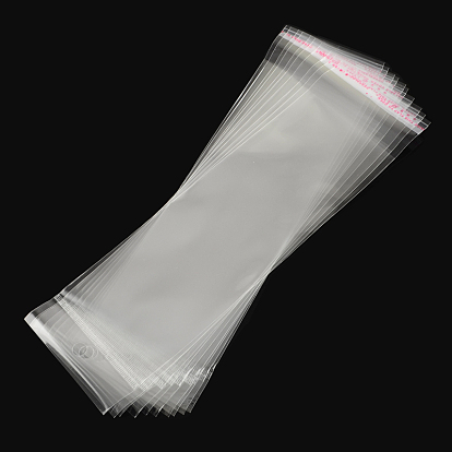 OPP Cellophane Bags, Rectangle, 24x7cm, Hole: 8mm, Unilateral thickness: 0.035mm, Inner measure: 18x7cm