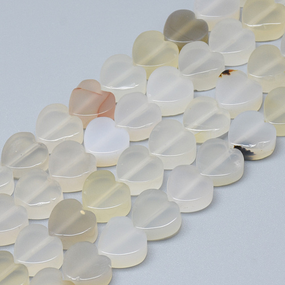 Естественные белые нити агата шарик, сердце