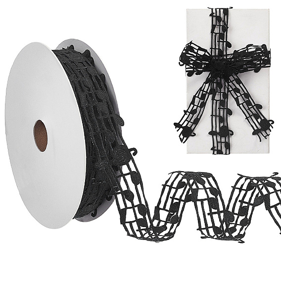 2 ruban polyester en paquet, plat avec motif note de musique