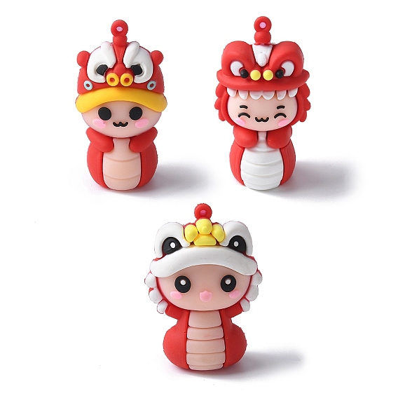 Пластиковые подвески из пвх, змея с танцующим львом