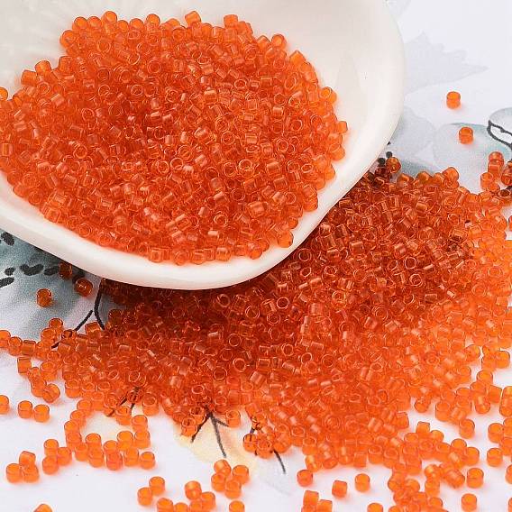 Transparent Colours Glass Seed Beads, Cylinder