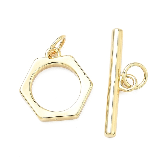 Шестигранные латунные застежки-тоглы, долговечный, стойки покрытие, без свинца и без кадмия