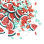 Handmade Polymer Clay Sprinkles Mix, Polymer Clay Cabochons, Watermelon Slice Shape, for Nail Art & Resin Decoration