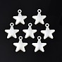ABS Plastic Imitation Pearl Pendants, Star