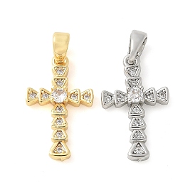 Латунные микро проложить кубического циркония подвески, без кадмия, без никеля и без свинца, крест прелести