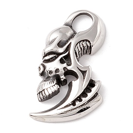 304 Stainless Steel Pendants, Skull