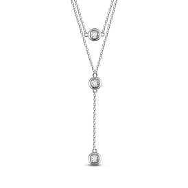 Многоуровневые ожерелья shegrace 925 из стерлингового серебра, с классом ааа кубического циркония и кабельными цепями, плоско-круглые