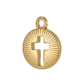 304 прелести нержавеющей стали, крестик, ионное покрытие (ip)