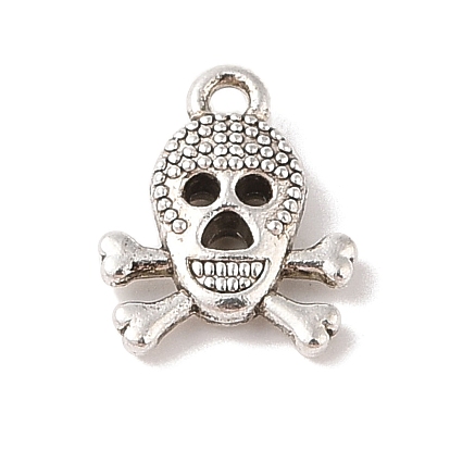 Tibetan Style Alloy Pendants, Cadmium Free & Lead Free, Skull