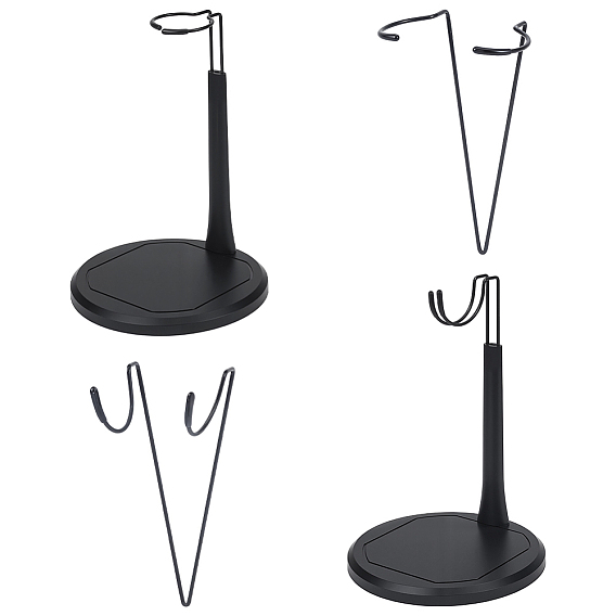 Регулируемые железные подставки для кукол с пластиковым основанием