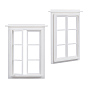 2Pcs PLA Window Miniature Ornaments, for Garden Dollhouse Accessories