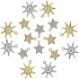 16Pcs 4 Style Alloy Rhinestone Pendants