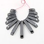 Non-magnetic Hematite Beads Strands, Graduated Beads, Rectangle, 10~27x4~5x4mm, Hole: 1mm