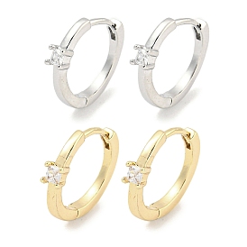 Латунные серьги из микро-паве прозрачного кубического циркония, для женщин