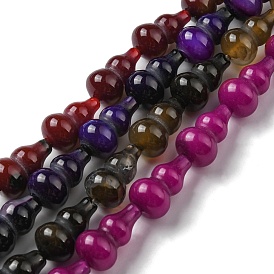 Natural Agate Beads Strands, Dyed, Gourd