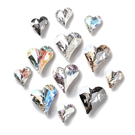 K9 Glass, Imitation Czech Rhinestone, Heart