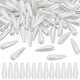 100 шт. бусины из искусственного жемчуга из АБС-пластика, слеза