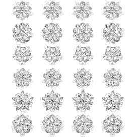 24 шт. булавки для лацканов одежды со стразами из цветочного сплава