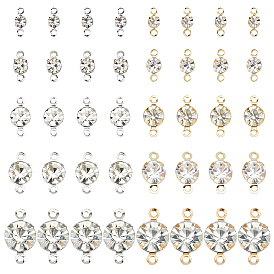 200 шт 10 стили железные кристаллы стразы соединительные подвески, плоские круглые ссылки