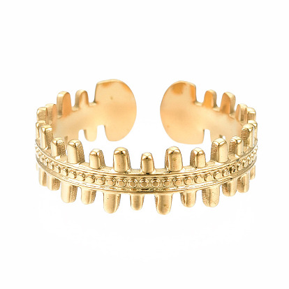 304 открытое манжетное кольцо из рыбьей кости из нержавеющей стали, массивное кольцо для женщин