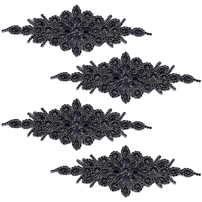 4шт. аппликации из стеклянных хрустальных стразов в виде цветов, для свадебного платья, ремень