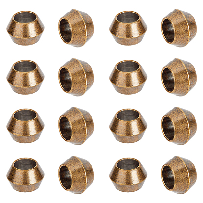 Латуни европейского бисера, бусины с большим отверстием, двухконусная бочка