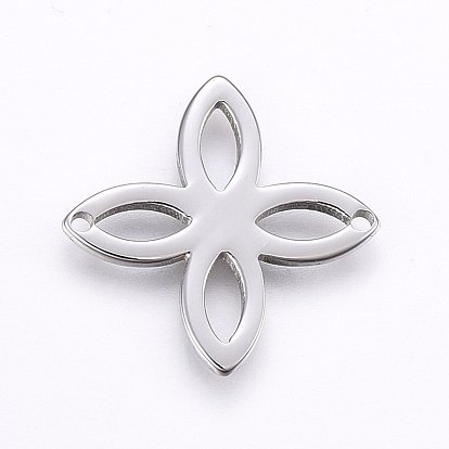 304 соединительные звенья нержавеющие, крест / цветок