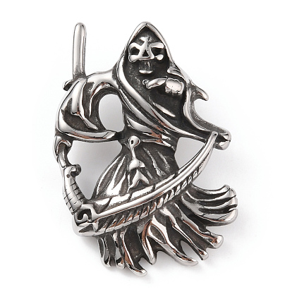 304 Stainless Steel Pendants, God of Death Charm