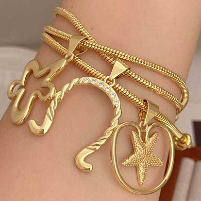 Sommer-Charm-Armbänder aus Messing, golden