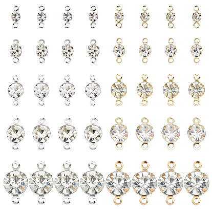 200 шт 10 стили железные кристаллы стразы соединительные подвески, плоские круглые ссылки