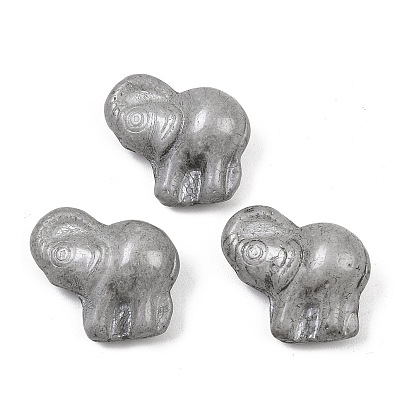 Чешские прессованные стеклянные бусины, слон