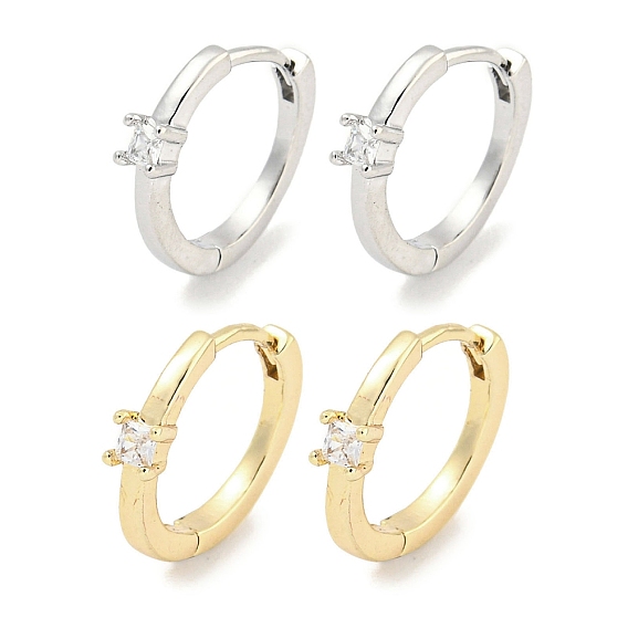 Латунные серьги из микро-паве прозрачного кубического циркония, для женщин