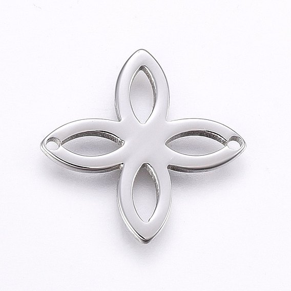 304 соединительные звенья нержавеющие, крест / цветок