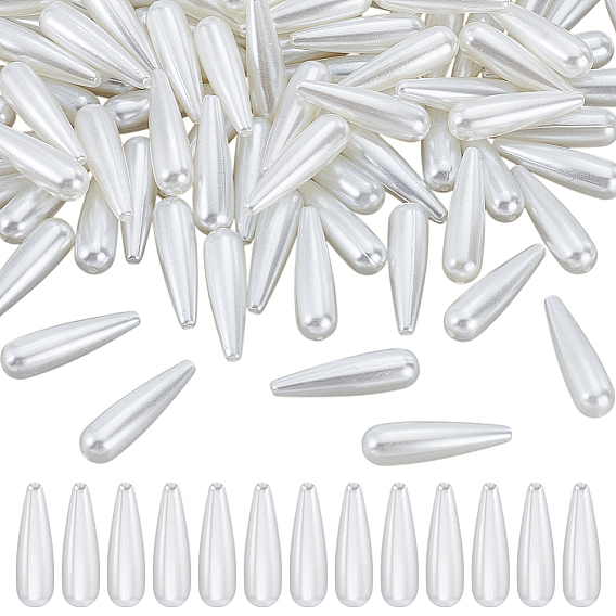 100 шт. бусины из искусственного жемчуга из АБС-пластика, слеза