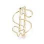 Dollar Sign Shape Iron Paperclips, Cute Paper Clips, Funny Bookmark Marking Clips