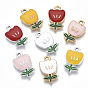 Eco-Friendly Zinc Alloy  Pendants, with Enamel, Flower, Cadmium Free & Nickel Free & Lead Free