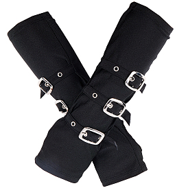 Тканевые нарукавники в стиле байкер-панк для женщин и девочек, со сплавочной фурнитурой