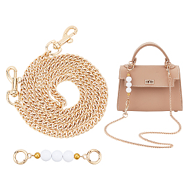 1ремни для сумок из железной цепи, с поворотными рым-болтами карабины, 1 удлинитель цепочки для кошелька из АБС-пластика