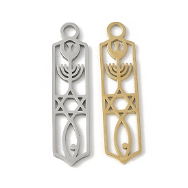 304 подвески из нержавеющей стали, гексаграмма подсвечники-талисманы, мезуза